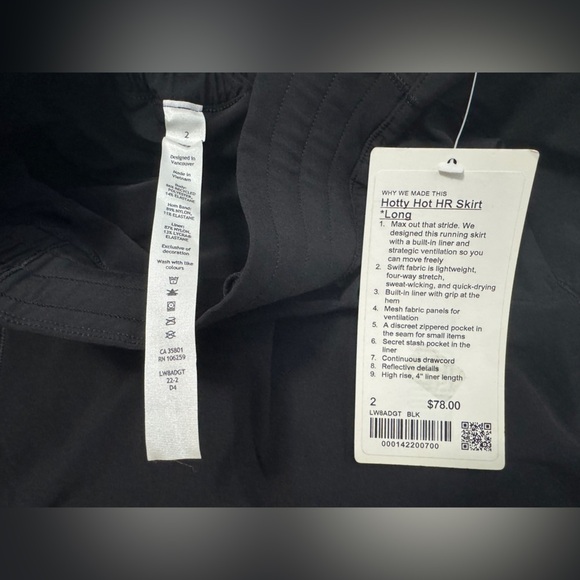 Lululemon Hotty Hot High-Rise Skirt *Long in Black - Picture 5 of 5